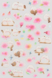 Наклейки "Flower bird"