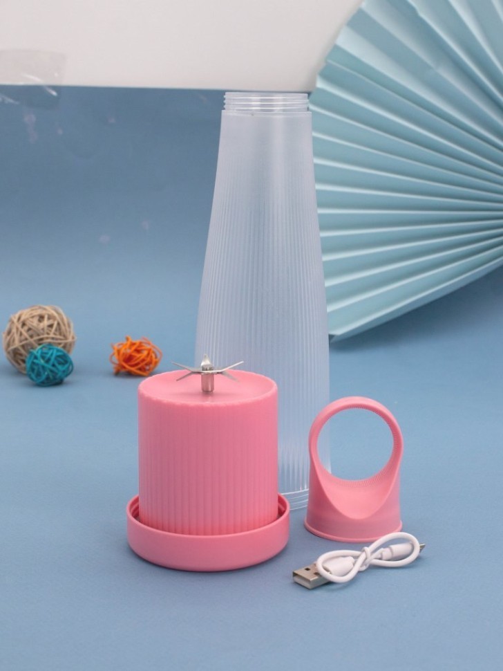 Блендер портативный "Fresh", pink, USB, (27*7,2 см)