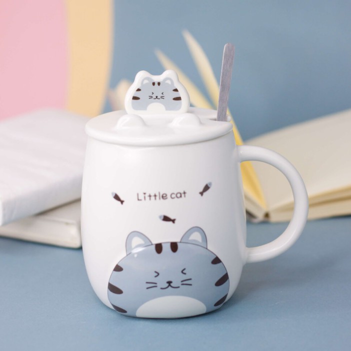 Кружка "Ball Cat gray", white (440 ml) 