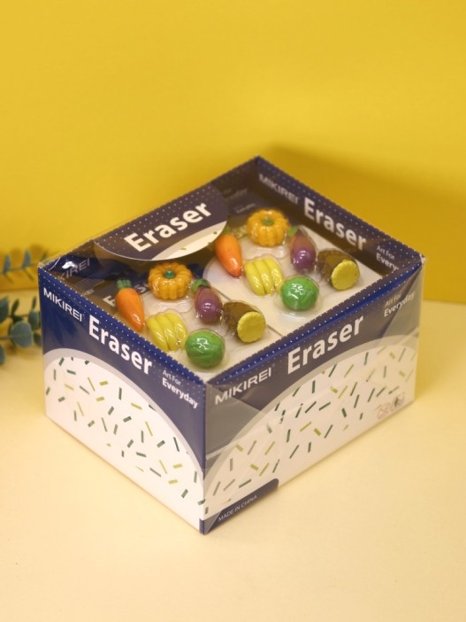 Ластики &quot;Vegetables&quot;, carrot, шоу-бокс 12 шт. 