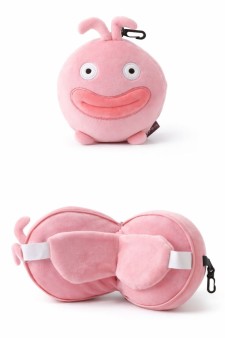 Мягкая игрушка-подушка с маской для сна "Monster", pink (15*15*10см)