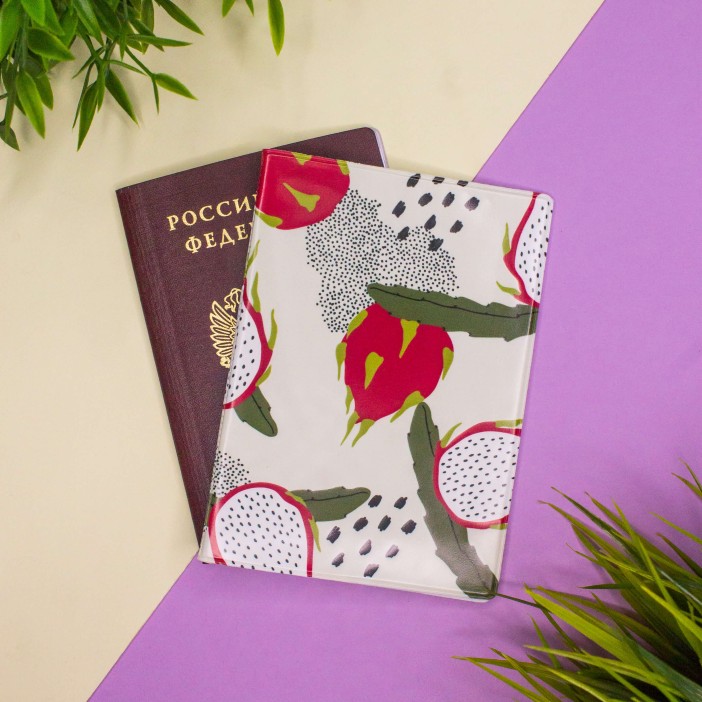 ОБЛОЖКА ДЛЯ ПАСПОРТА &quot;Exotic fruits&quot;, плотность 600 мкм 