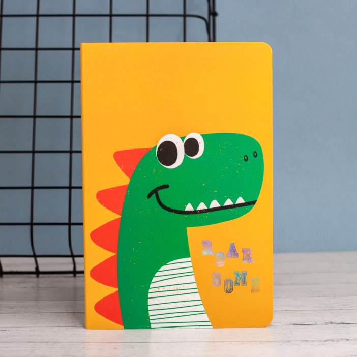 Тетрадь (A5) &quot;Cool game dino&quot;, yellow (13.5*20.5) 