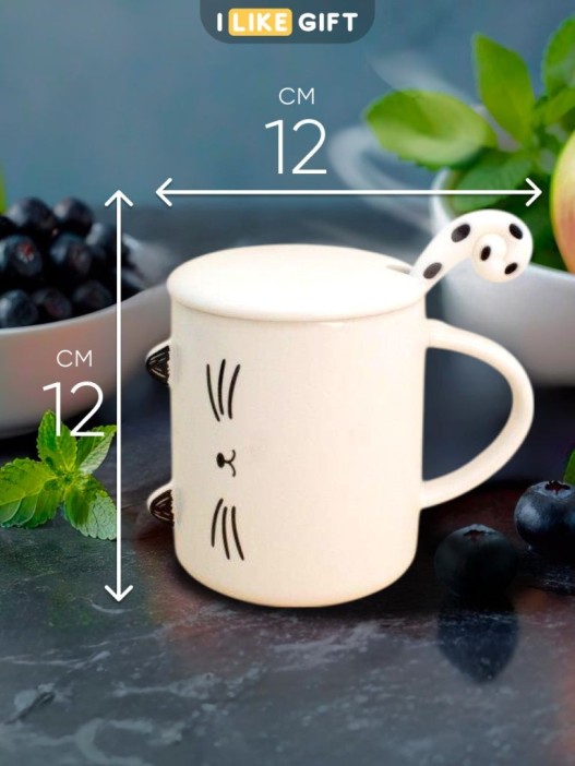 Кружка «Minimalistic cat», white (360 ml) 