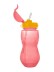 Бутылка &quot;Fruit&quot; с трубочкой, pink (400 ml) 