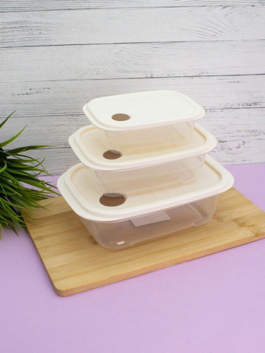 Набор контейнеров 3 шт. «Smile time» (1.1 л, 0.55 л, 0.26 л) 