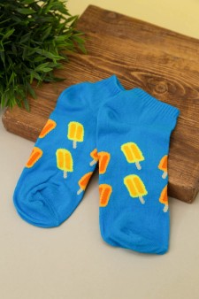 Носки женские "Ice cream", синий, р. 35-40