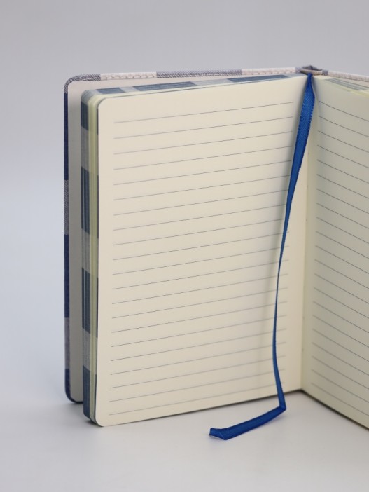 Блокнот (B6) &quot;Life is a joy, plaid&quot;,blue (18.5*13) 