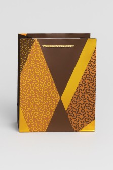 Пакет подарочный (S) "Сraquelure", yellow (18*23*10)