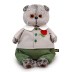 Мягкая игрушка "Кот Басик в комплекте с цветком" (19 см)