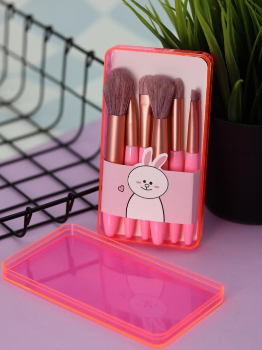 Набор кистей для макияжа "Kawaii touch", 6 кистей, pink 
