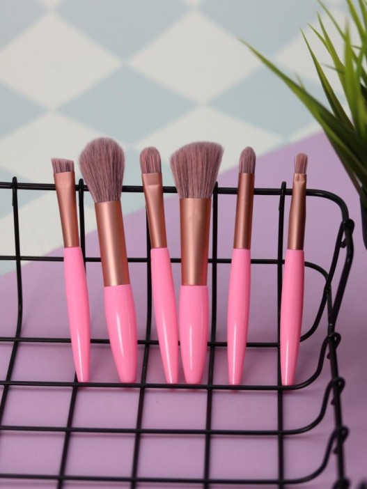 Набор кистей для макияжа "Kawaii touch", 6 кистей, pink 