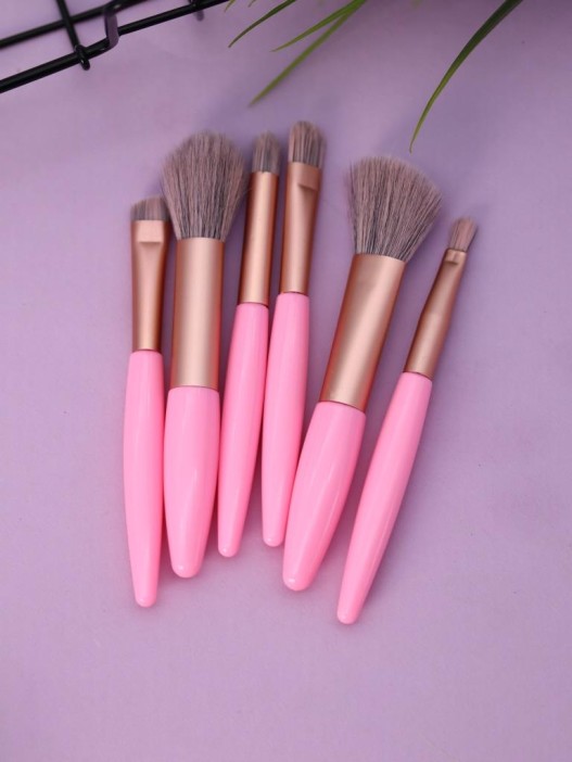 Набор кистей для макияжа "Kawaii touch", 6 кистей, pink 