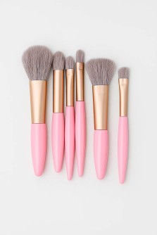 Набор кистей для макияжа "Kawaii touch", 6 кистей, pink