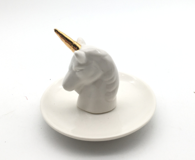 SM18-119 Держатель для украшений "Единорог", white