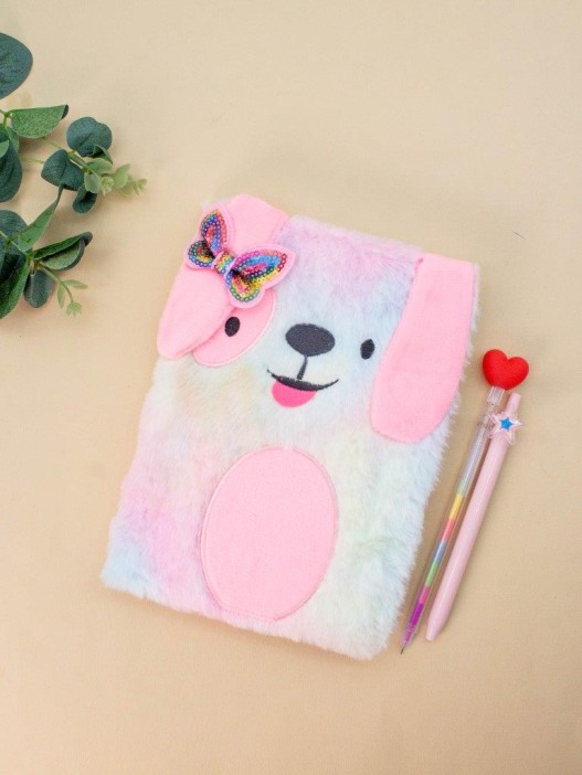 Блокнот плюшевый &quot;Smilling dog&quot;, fullcolor, 15х21 см, плотность 80 гр. 