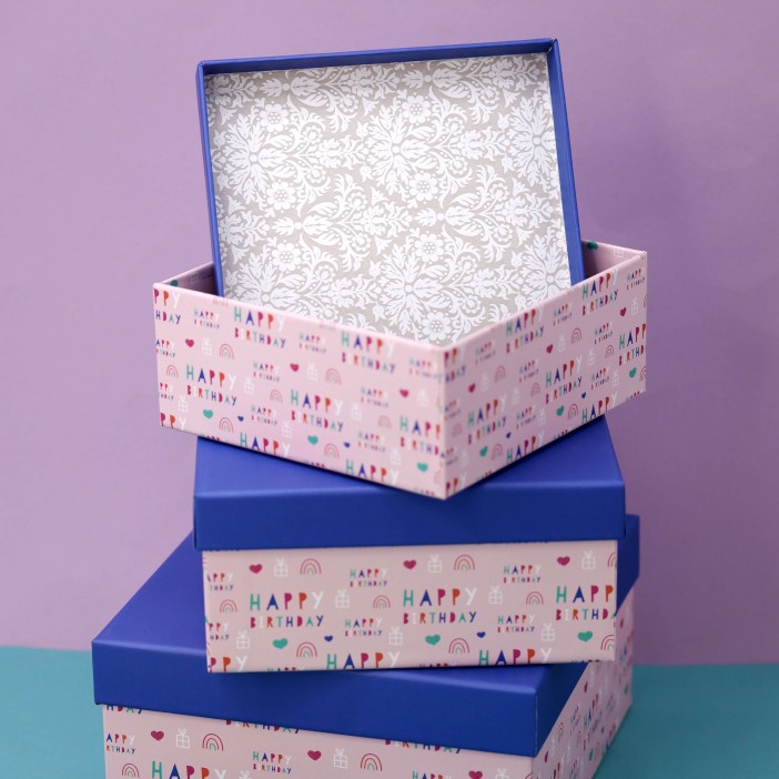 Подарочная коробка «Happy birthday», 15*15*6.5 