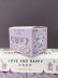 Набор декоративного скотча 4 шт. "Love and happy", purple, шоу-бокс 12 шт. 