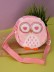 Сумочка плюшевая &quot;Pink owl&quot;, pink (15,5*16 см) 