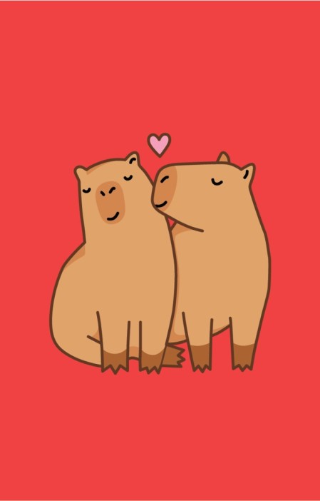 Держатель для карт «Capybara love» (6,5 х 10,4 см) 
