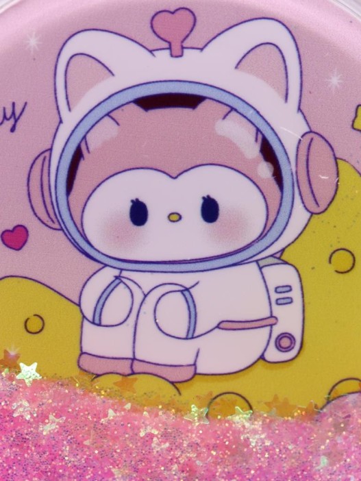 Зеркало шейкер раскладное &quot;Spacely&quot;, розовое, 7*7 см 