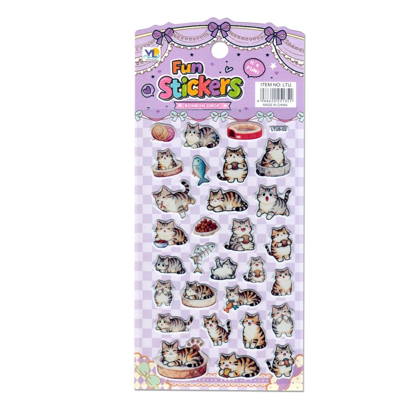 Наклейки "Котики 2" (10*22см) 