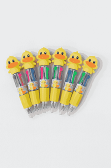 Разноцветная мини-ручка 4 в 1 "Funny ducks", mix