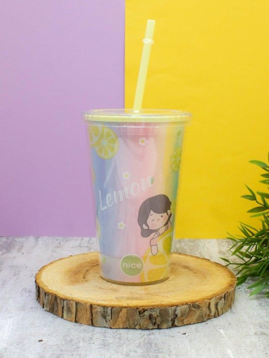 Тамблер &quot;Girl lemon&quot;, yellow 