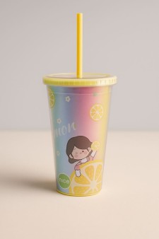 Тамблер "Girl lemon", yellow