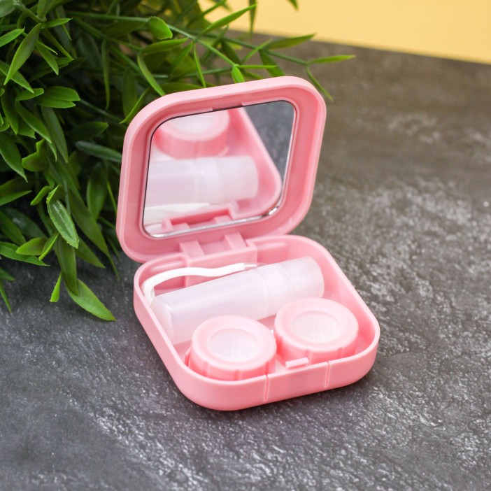 Контейнер для линз "Dog", lady pink 