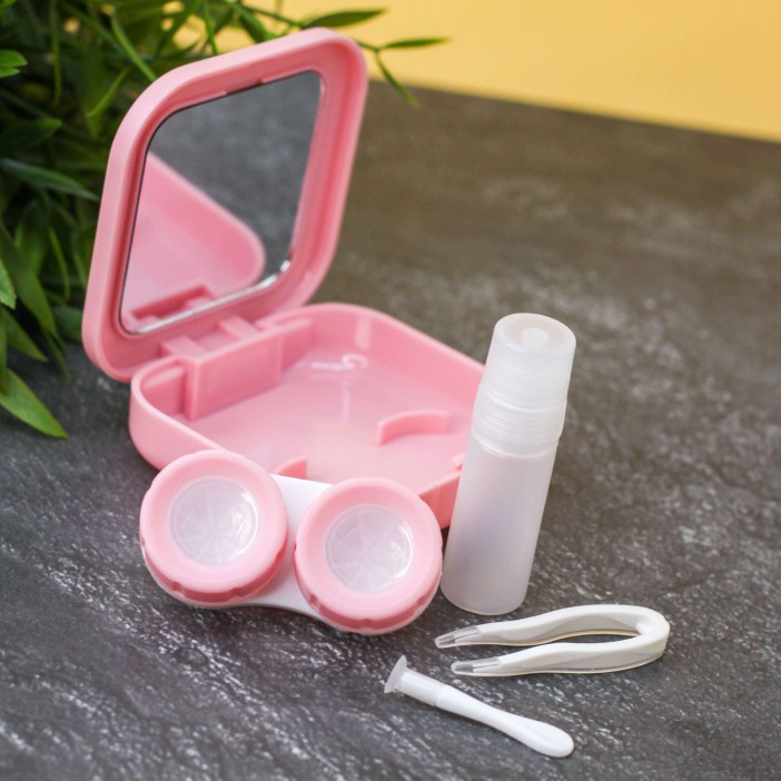 Контейнер для линз "Dog", lady pink 