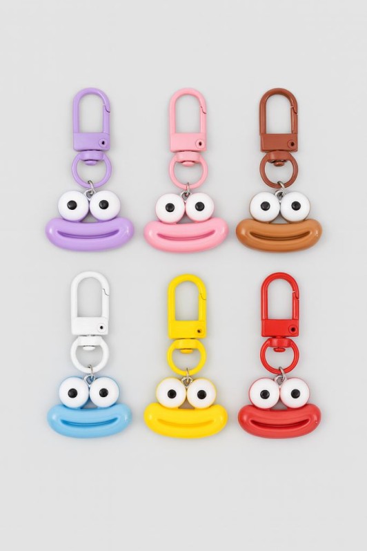 Брелок акриловый iLikeGift "Color smile", mix, 5,6 см 