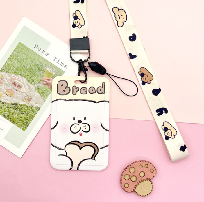 Футляр для карт на ленте &quot;Dog with bread&quot; 