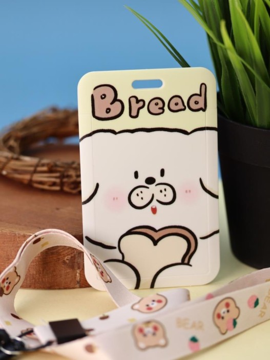 Футляр для карт на ленте &quot;Dog with bread&quot; 