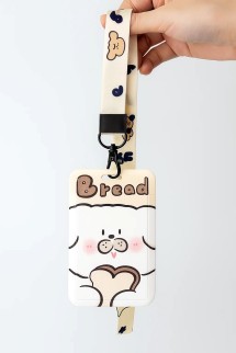 Футляр для карт на ленте "Dog with bread"