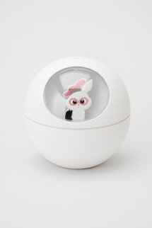Настольный увлажнитель воздуха - ночник &quot;Bunny in pink glasses&quot;, white, (портативный, USB)