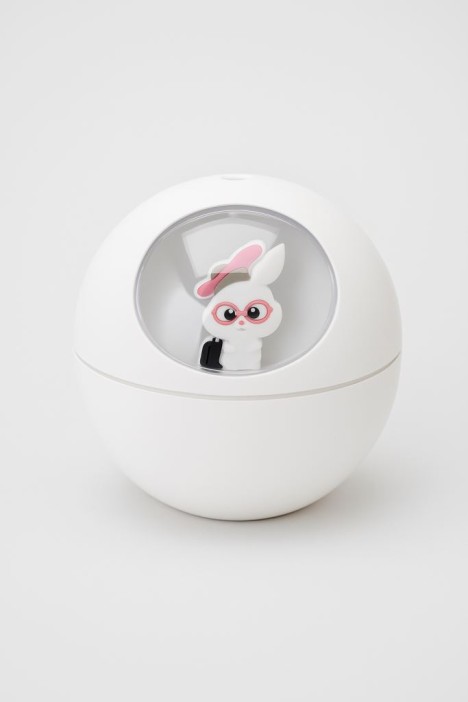 Настольный увлажнитель воздуха - ночник &quot;Bunny in pink glasses&quot;, white, (портативный, USB) 