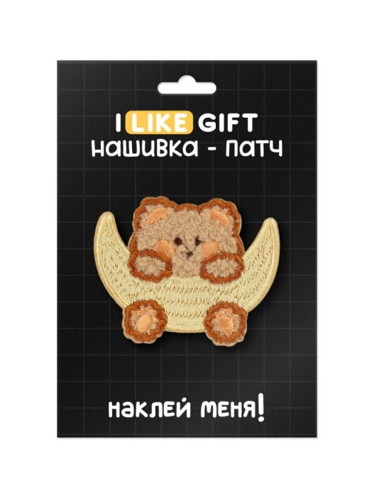 Термонашивка для одежды iLikeGift «Bear moon» 5,5*4,5 см. 