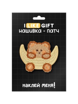 Термонашивка для одежды iLikeGift "Мишка луна" 5,5*4,5 см
