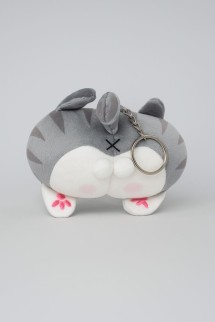 Плюшевый брелок "Kitty back", grey (9 см)