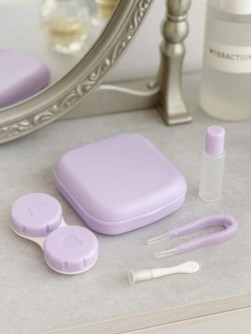 Контейнер для линз "Classic square", purp