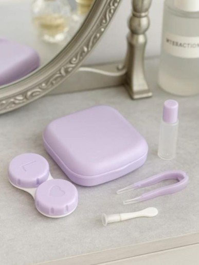 Контейнер для линз "Classic square", purp