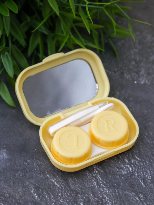 Контейнер для линз «Classic horizontal», yellow 