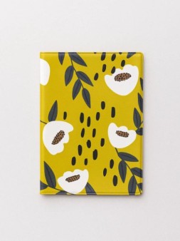 ОБЛОЖКА ДЛЯ ПАСПОРТА "White flowers", плотность 600 мкм