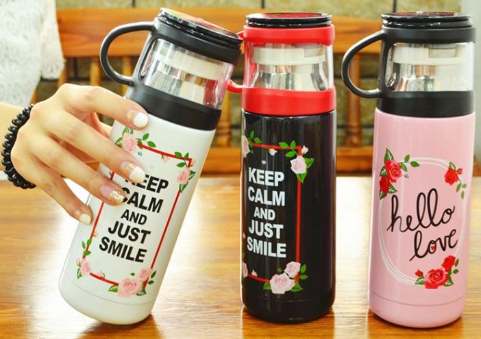 B-HS-6751-Z ТЕРМОС "Keep Calm" white 500ml 