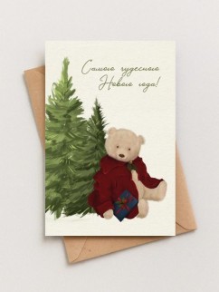 Набор открыток 5 шт. «Плюшевый мишка», 10*15 см