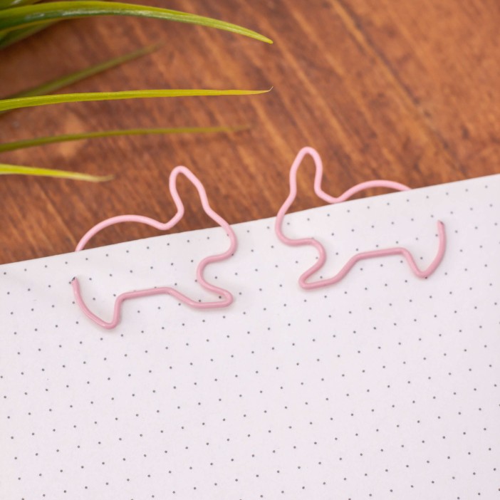 Закладка - скрепка "Animal hare", pink 