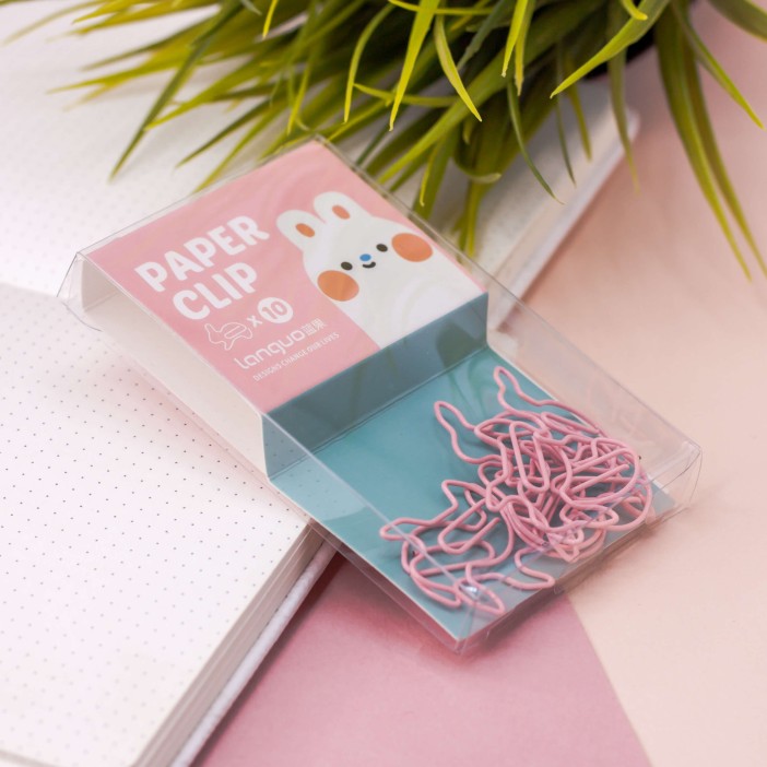 Закладка - скрепка "Animal hare", pink 