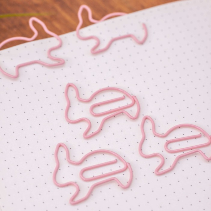 Закладка - скрепка "Animal hare", pink 