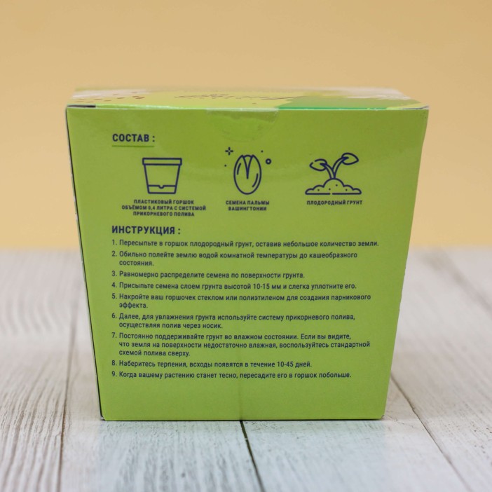 Набор для выращивания &quot;Тысяча листьев&quot;, &quot;Пальма Вашингтония&quot; 